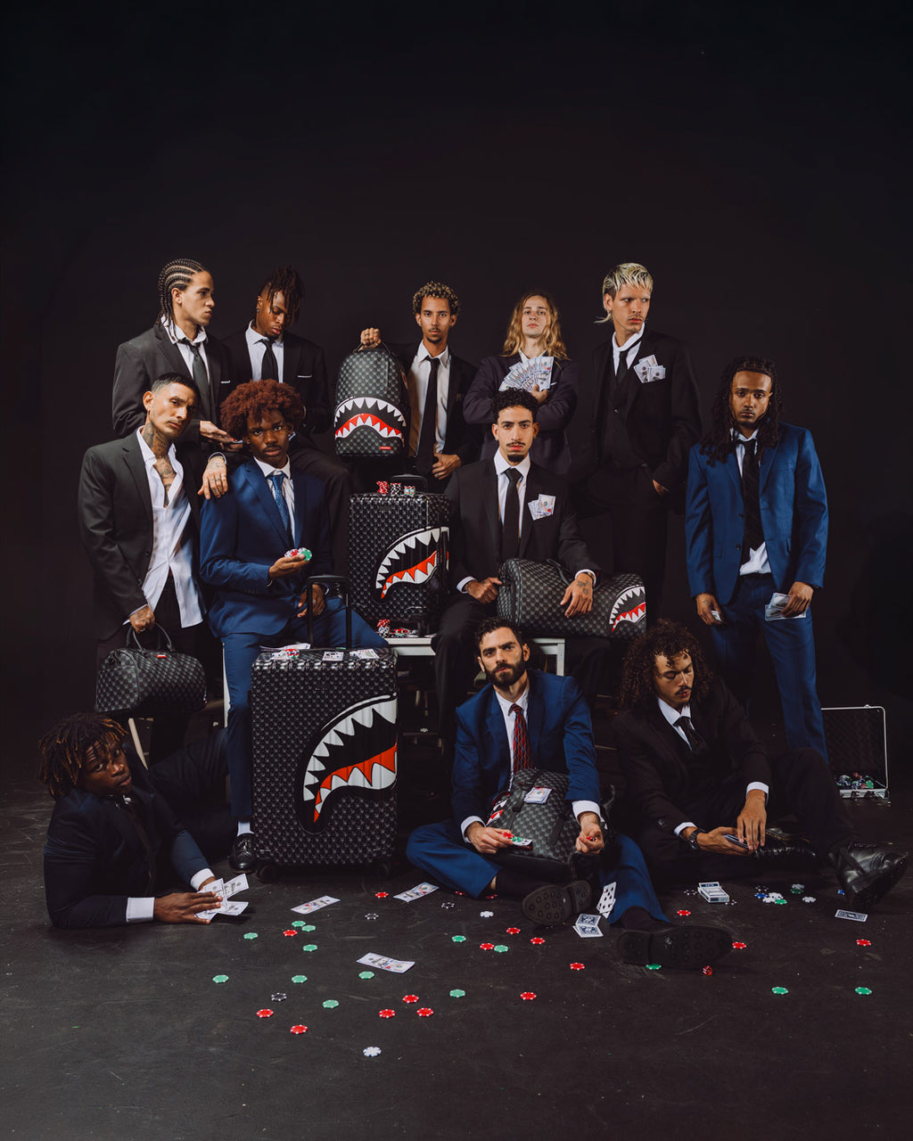 Zaino Sharks In Paris WTF Bubbly Black Check