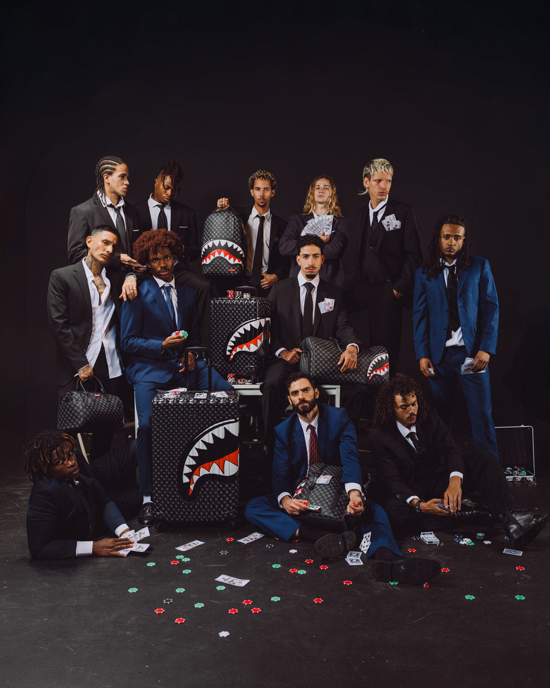 Zaino Sharks In Paris WTF Bubbly Black Check