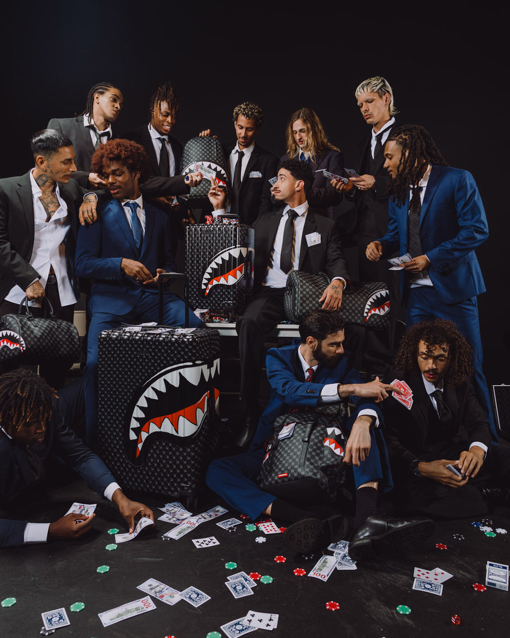 Zaino Sharks In Paris WTF Bubbly Black Check