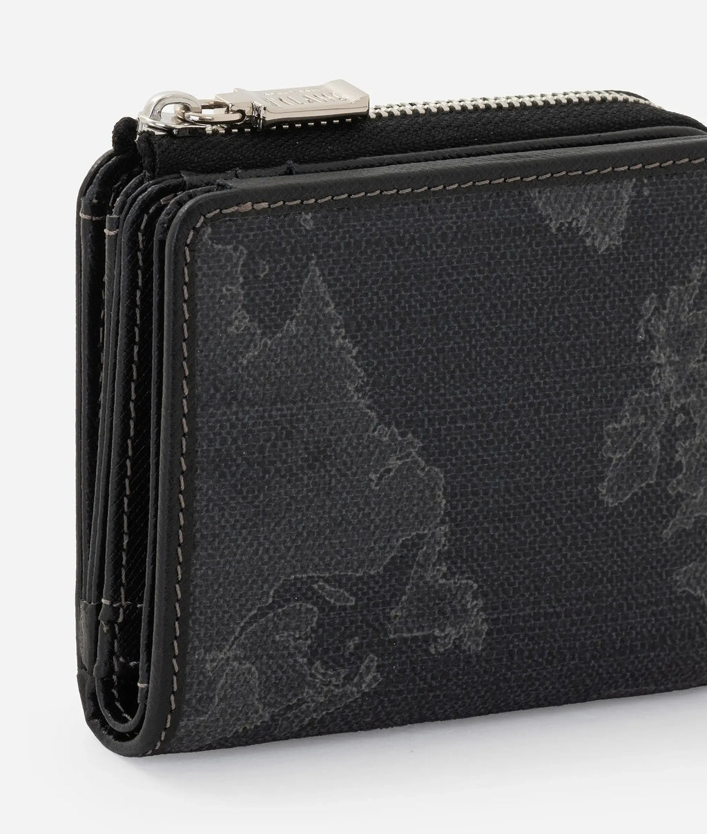 Portafoglio Zip Around Piccolo Geo Black