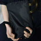 ANNA NYLON - Pochette in pelle & nylon NERO - Limited Edition - MIDMAIND™ | BRAND