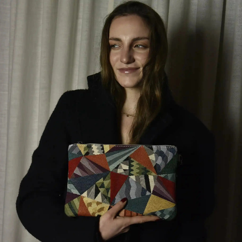 ANNA PABLO - Pochette in pelle & tessuto - Limited Edition - MIDMAIND™ | BRAND
