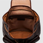 BACK FLORENCE - Zaino in vero cuoio pieno fiore Fiorentino - TESTA DI MORO - MIDMAIND™ | BRAND