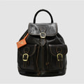 BACK FLORENCE - Zaino in vero cuoio pieno fiore Fiorentino - TESTA DI MORO - MIDMAIND™ | BRAND