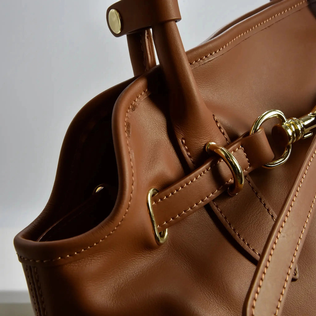BOLD - Borsa a spalla in Pelle Sauvage - Cuoio - MIDMAIND™ | BRAND