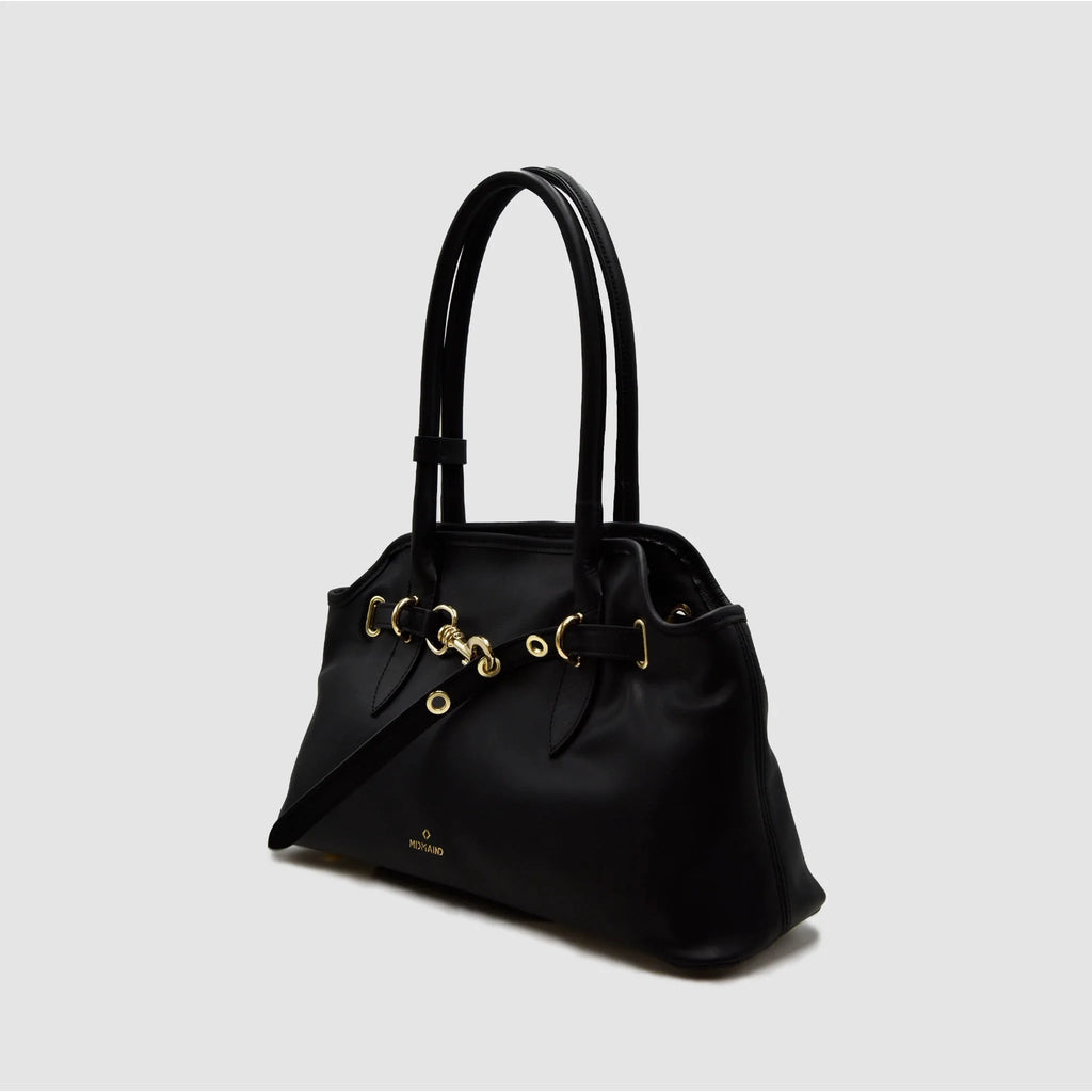 BOLD - Borsa a spalla in Pelle Sauvage - Nero - MIDMAIND™ | BRAND