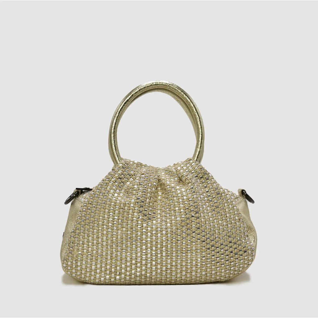 Borsa a Mano in Pelle & Rafia intrecciata | PETITE S KATE