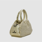 Borsa a Mano in Pelle & Rafia intrecciata | PETITE S KATE