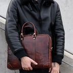 Cartella da Lavoro in Cuoio Pieno Fiore Made in Italy | BUSINESS FOLDER - MIDMAIND™ | BRAND