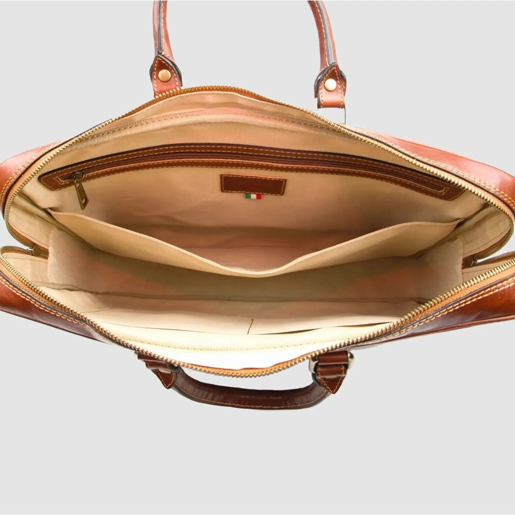 Cartella da Lavoro in Cuoio Pieno Fiore Made in Italy | BUSINESS FOLDER - MIDMAIND™ | BRAND