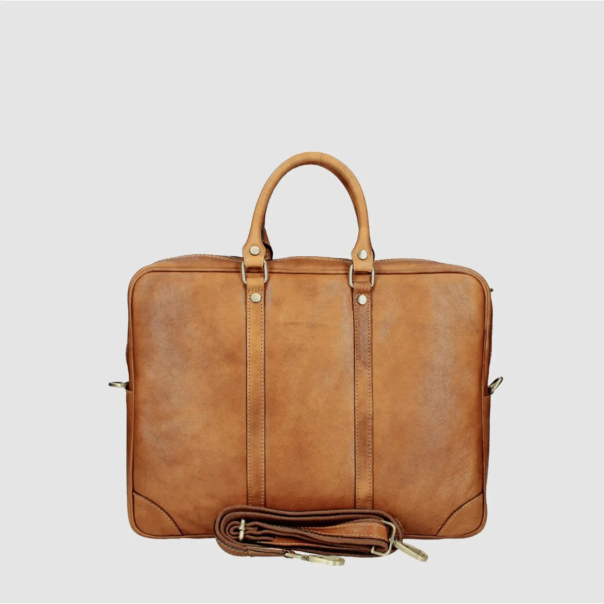 Cartella da Lavoro in Cuoio Pieno Fiore Made in Italy | BUSINESS FOLDER - MIDMAIND™ | BRAND