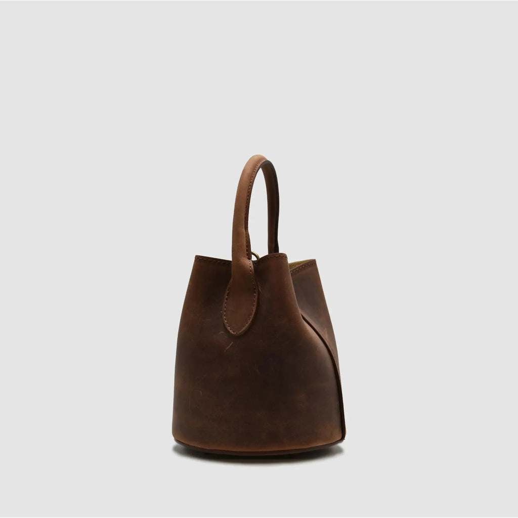 CLAP - Secchiello in Pelle “Crazy Horse” schiarente - WHISKEY - MIDMAIND™ | BRAND
