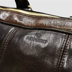 MONEY BAG M - Borsone medio in vero cuoio pieno fiore Fiorentino - TESTA DI MORO - MIDMAIND™ | BRAND
