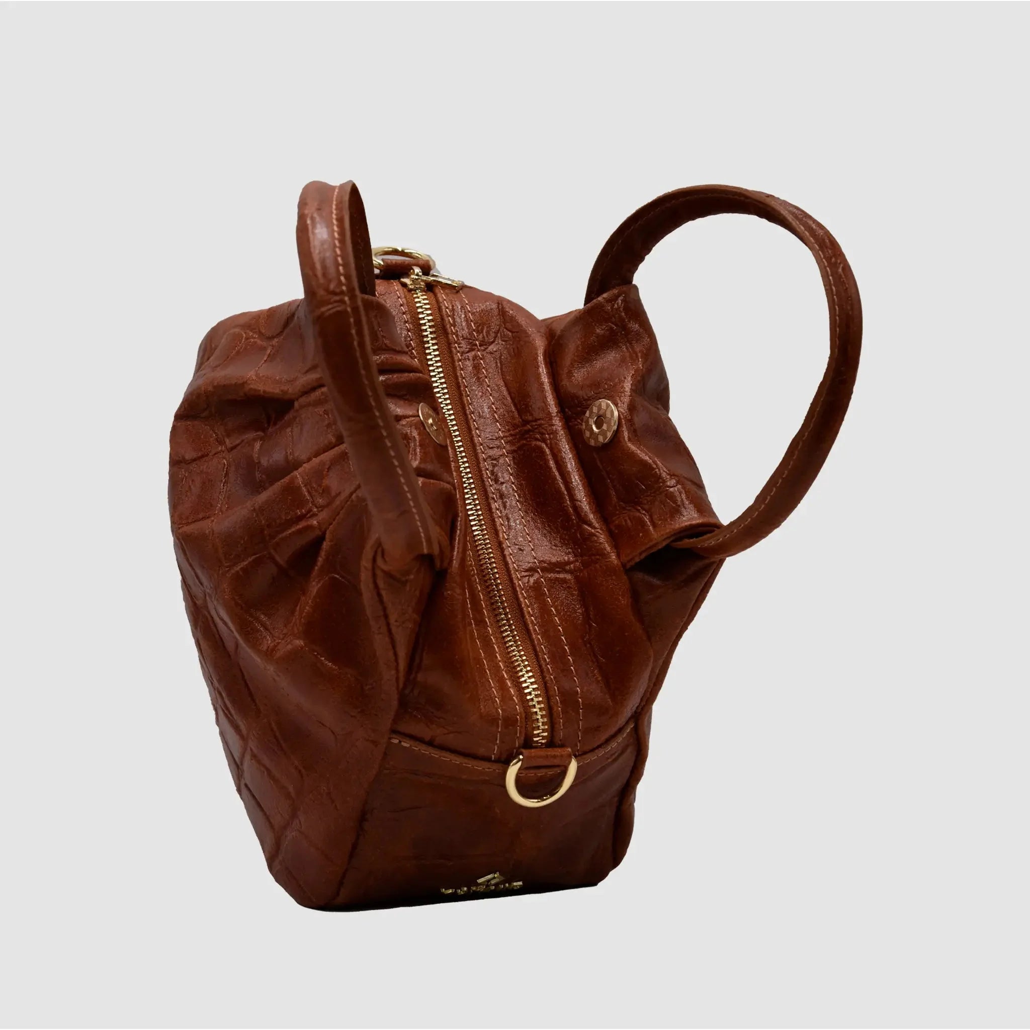 PETITE M - Borsa a mano in Pelle Cocco - CUOIO - MIDMAIND™ | BRAND