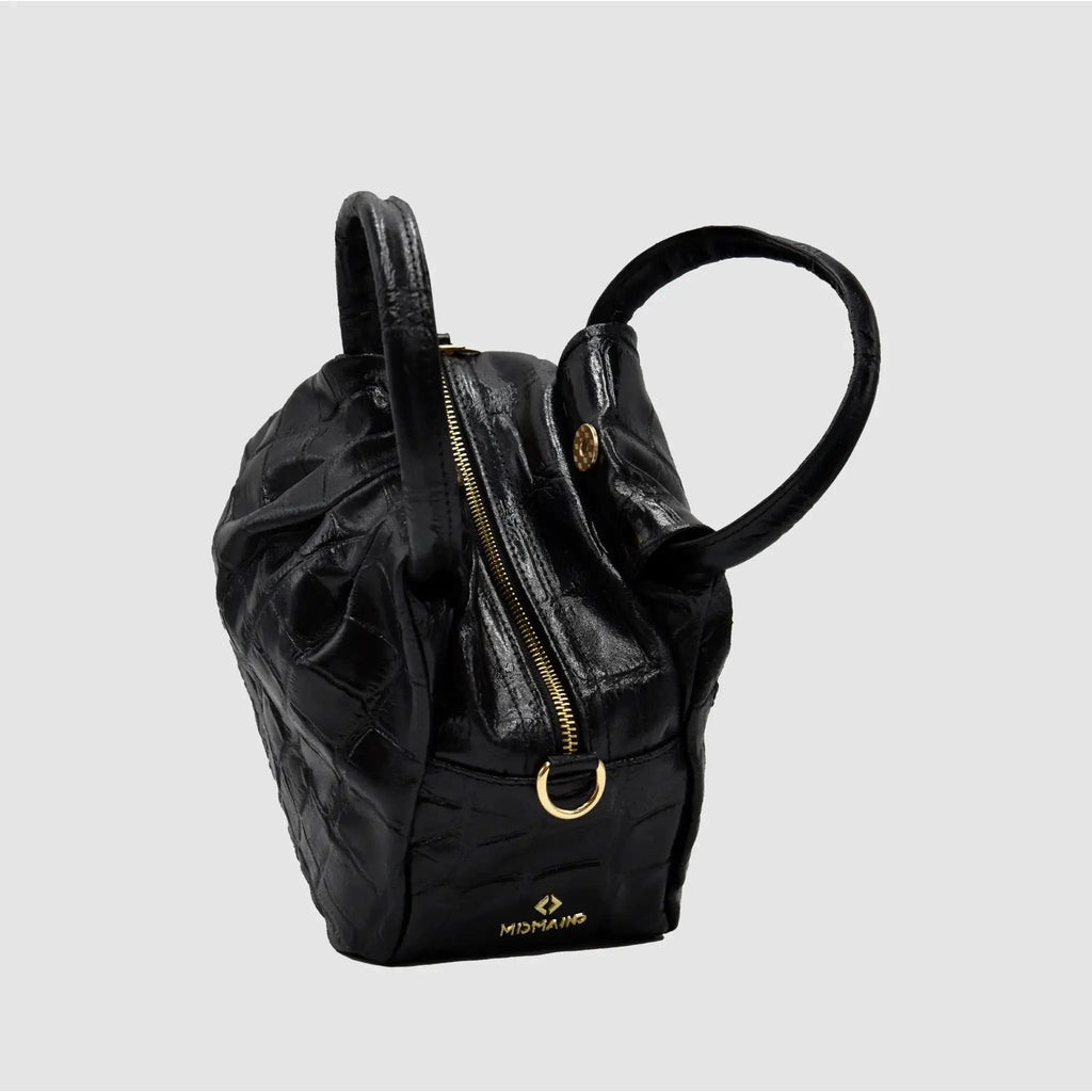 PETITE M - Borsa a mano in Pelle Cocco - NERO - MIDMAIND™ | BRAND