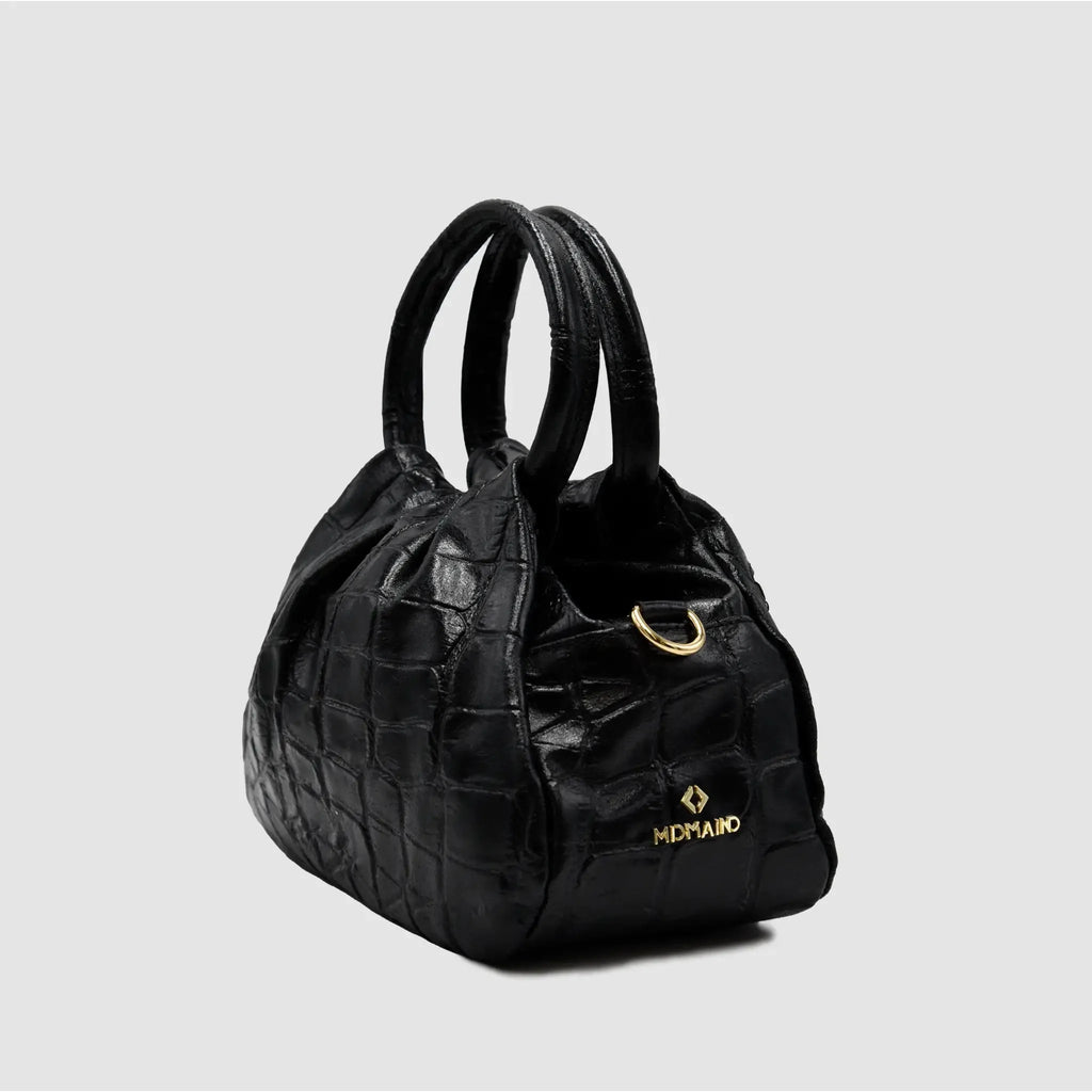PETITE M - Borsa a mano in Pelle Cocco - NERO - MIDMAIND™ | BRAND
