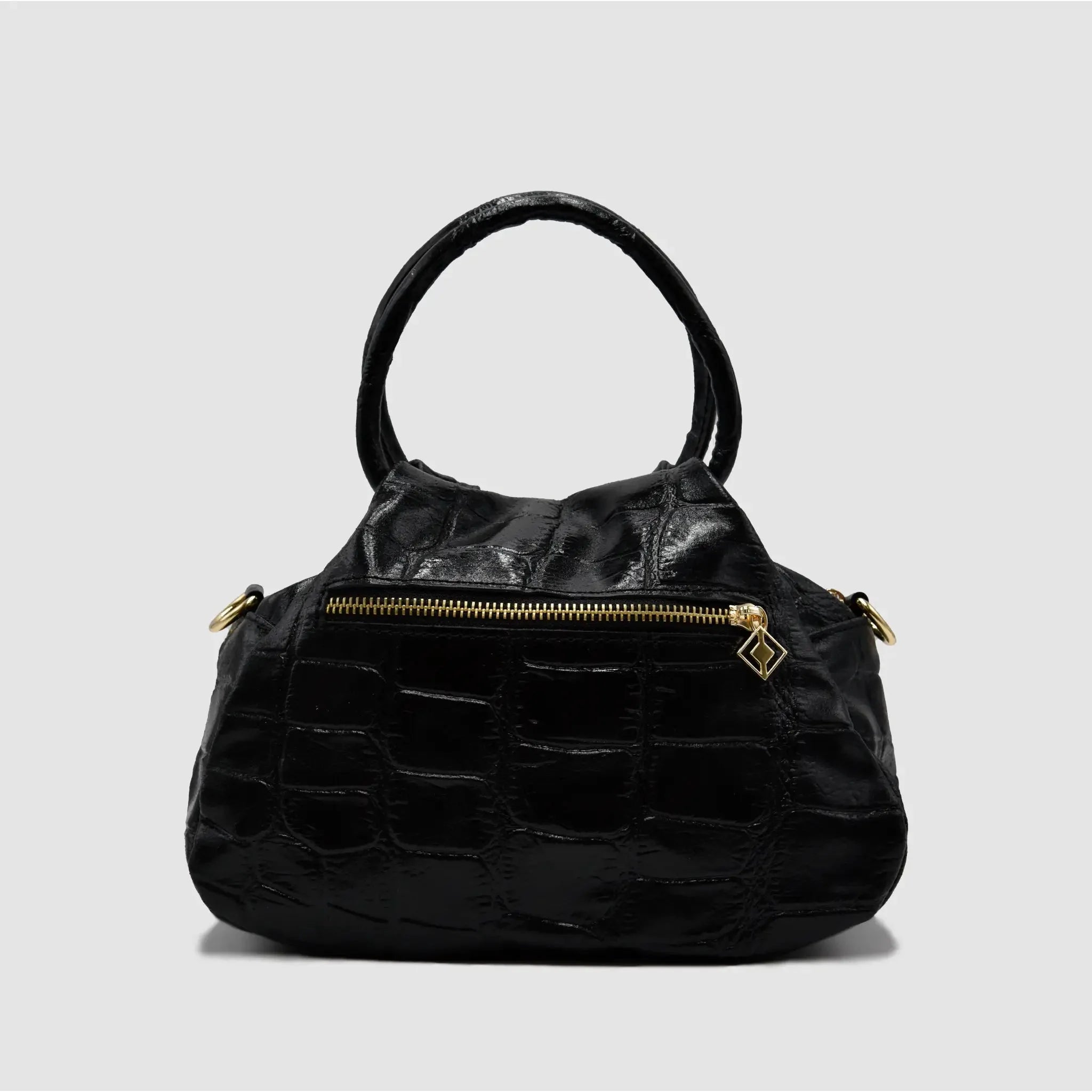 PETITE M - Borsa a mano in Pelle Cocco - NERO - MIDMAIND™ | BRAND