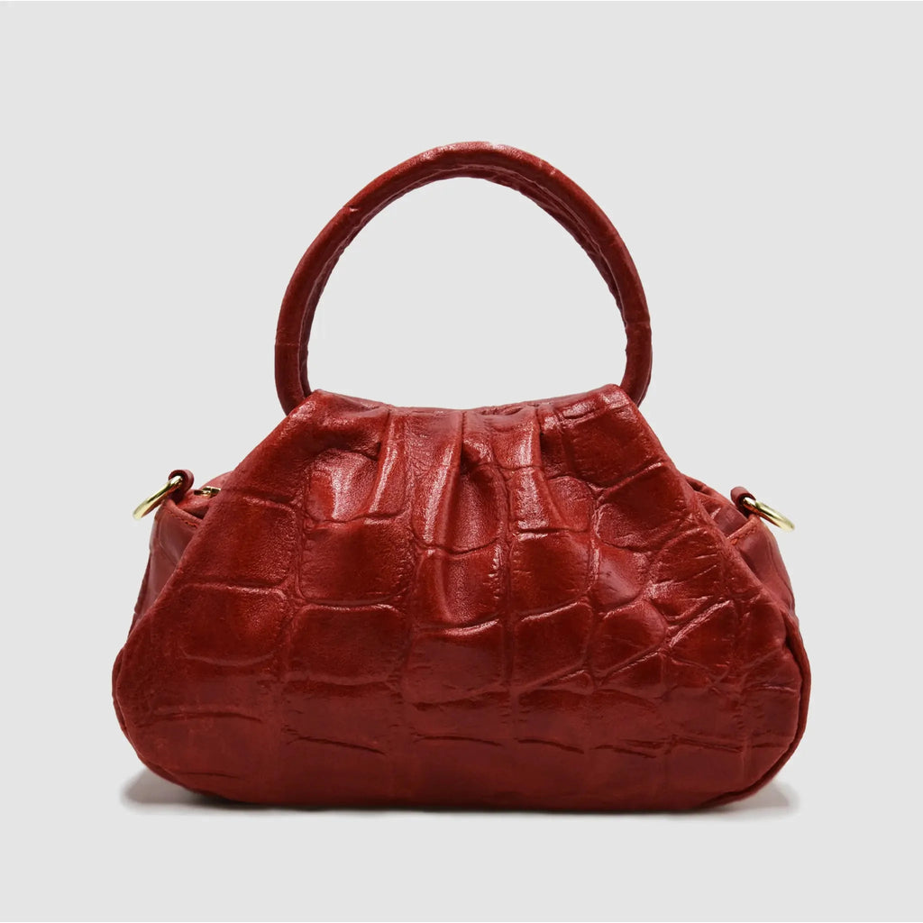 PETITE M - Borsa a mano in Pelle Cocco - ROSSO - MIDMAIND™ | BRAND