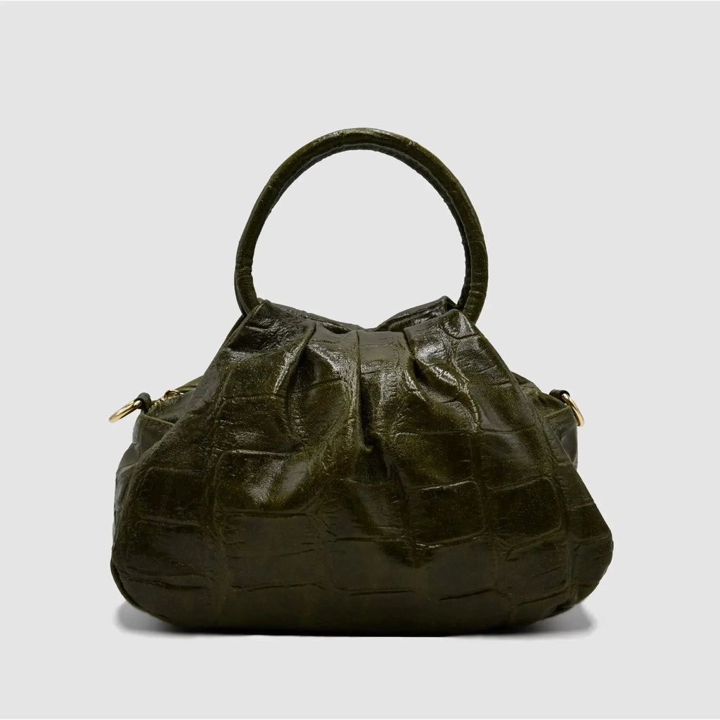 PETITE M - Borsa a mano in Pelle Cocco - VERDE BOTTIGLIA - MIDMAIND™ | BRAND