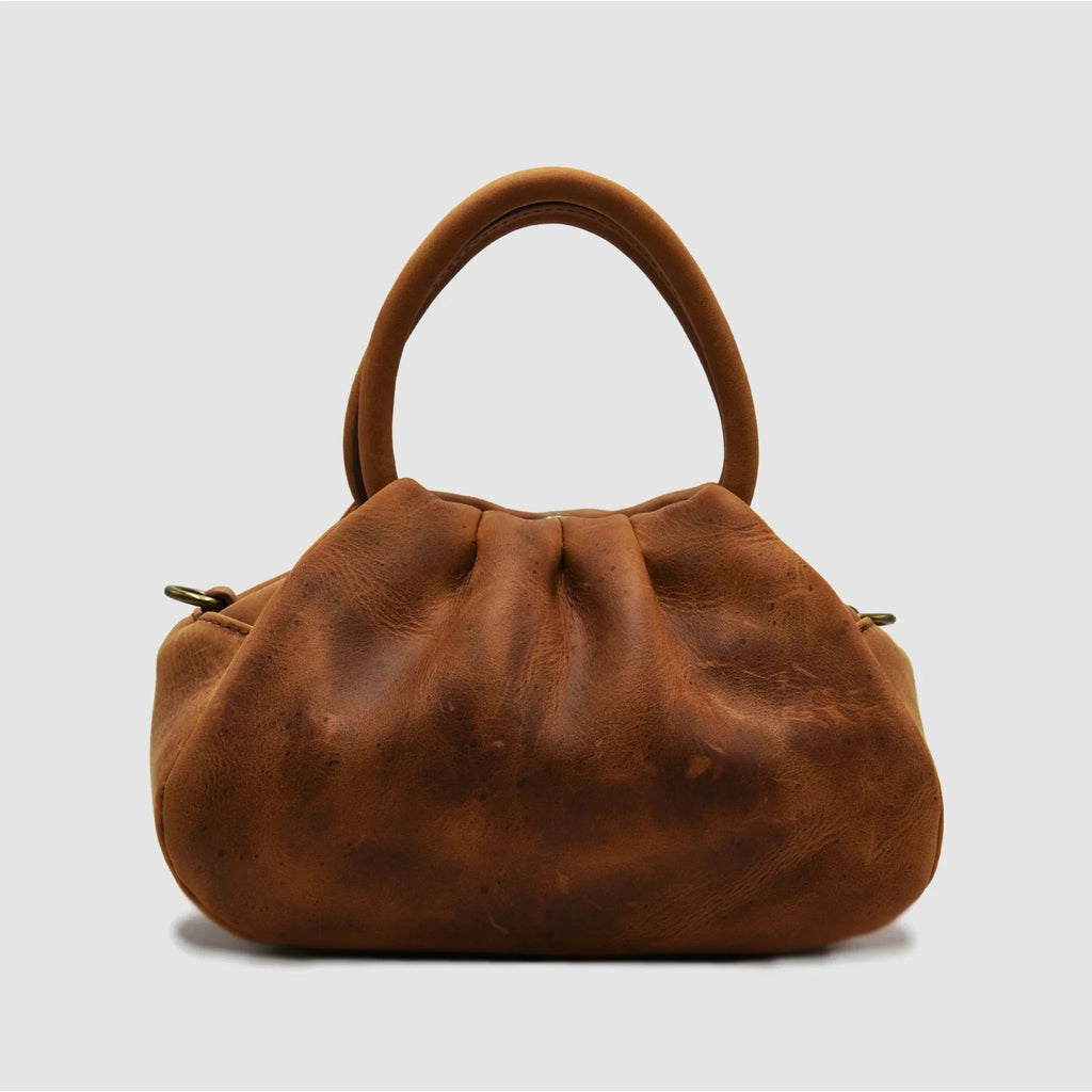 PETITE M - Borsa a mano in Pelle “Crazy Horse” Schiarente - MOCHA - MIDMAIND™ | BRAND