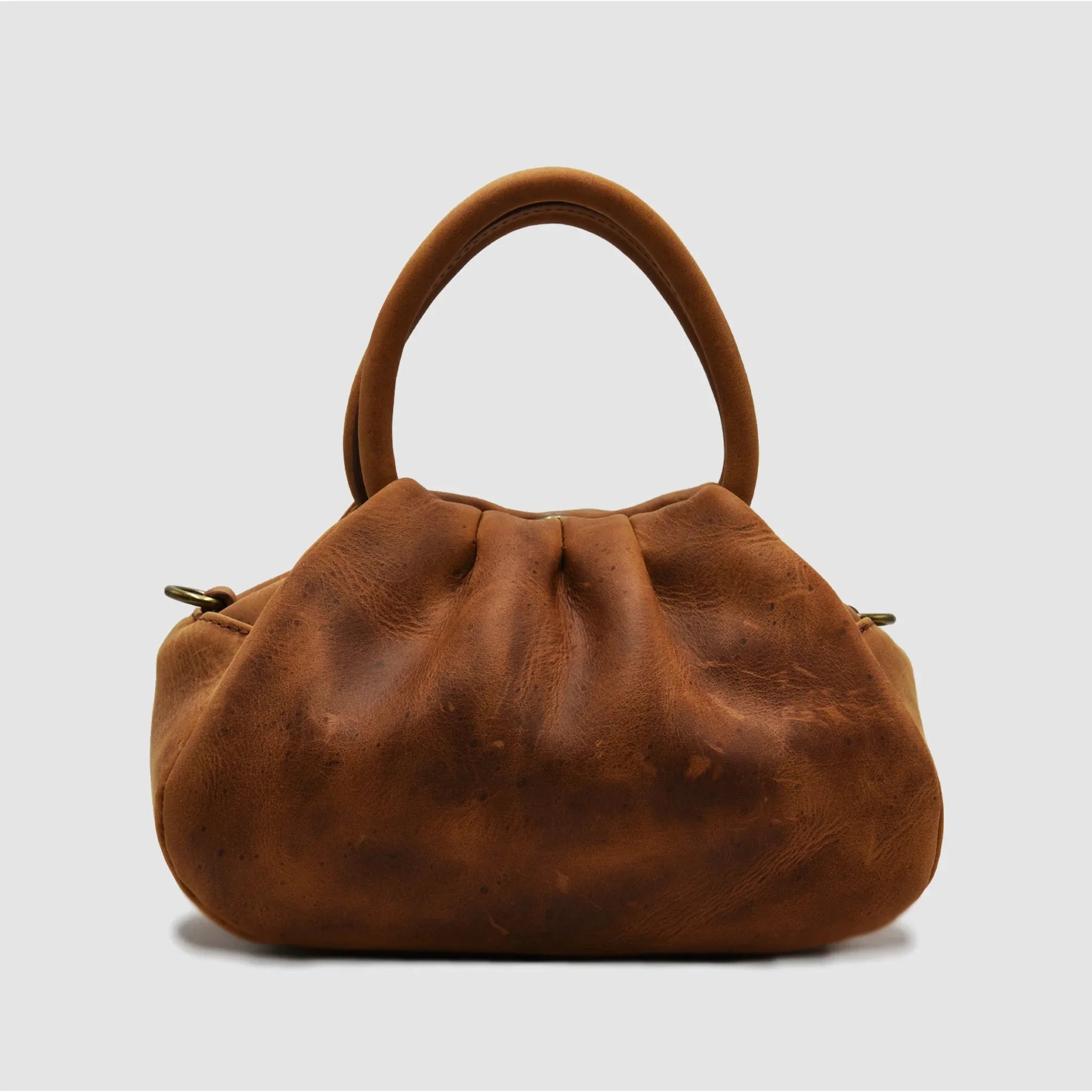 PETITE M - Borsa a mano in Pelle “Crazy Horse” Schiarente - MOCHA - MIDMAIND™ | BRAND
