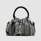 PETITE M - Borsa a mano in Pelle & Jeans - RIPPED - MIDMAIND™ | BRAND