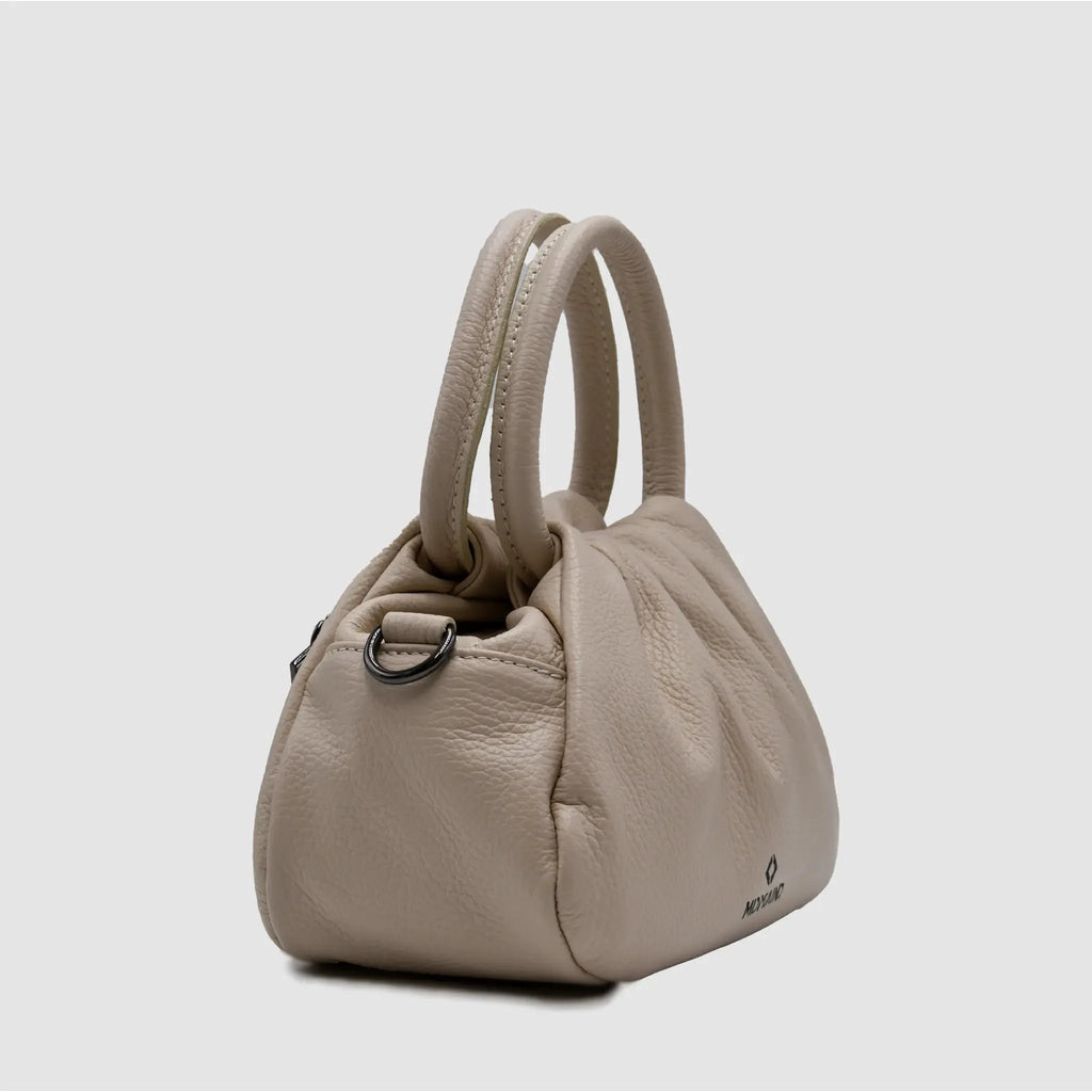 PETITE M - Borsa a mano in pelle martellata - CREMA - MIDMAIND™ | BRAND