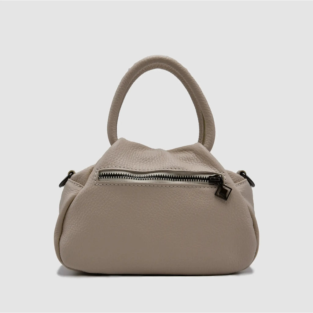 PETITE M - Borsa a mano in pelle martellata - CREMA - MIDMAIND™ | BRAND