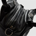 PETITE M - Borsa a mano in pelle martellata - NERO - MIDMAIND™ | BRAND