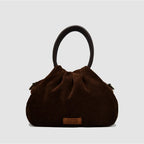 PETITE M - Borsa a mano in Pelle Suede - TESTA DI MORO - MIDMAIND™ | BRAND