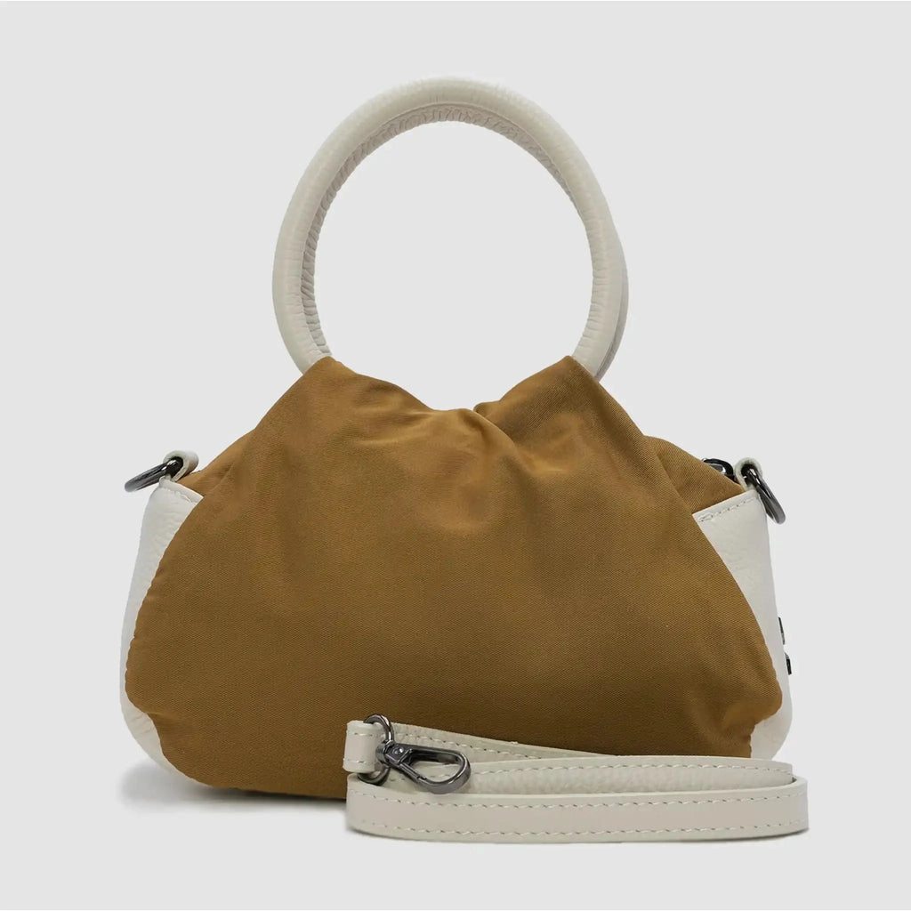 PETITE M NYLON - Borsa a mano in pelle & nylon SENAPE - Limited Edition - MIDMAIND™ | BRAND