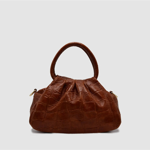 PETITE S - Borsa a mano in Pelle Cocco - CUOIO - MIDMAIND™ | BRAND