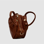 PETITE S - Borsa a mano in Pelle Cocco - CUOIO - MIDMAIND™ | BRAND