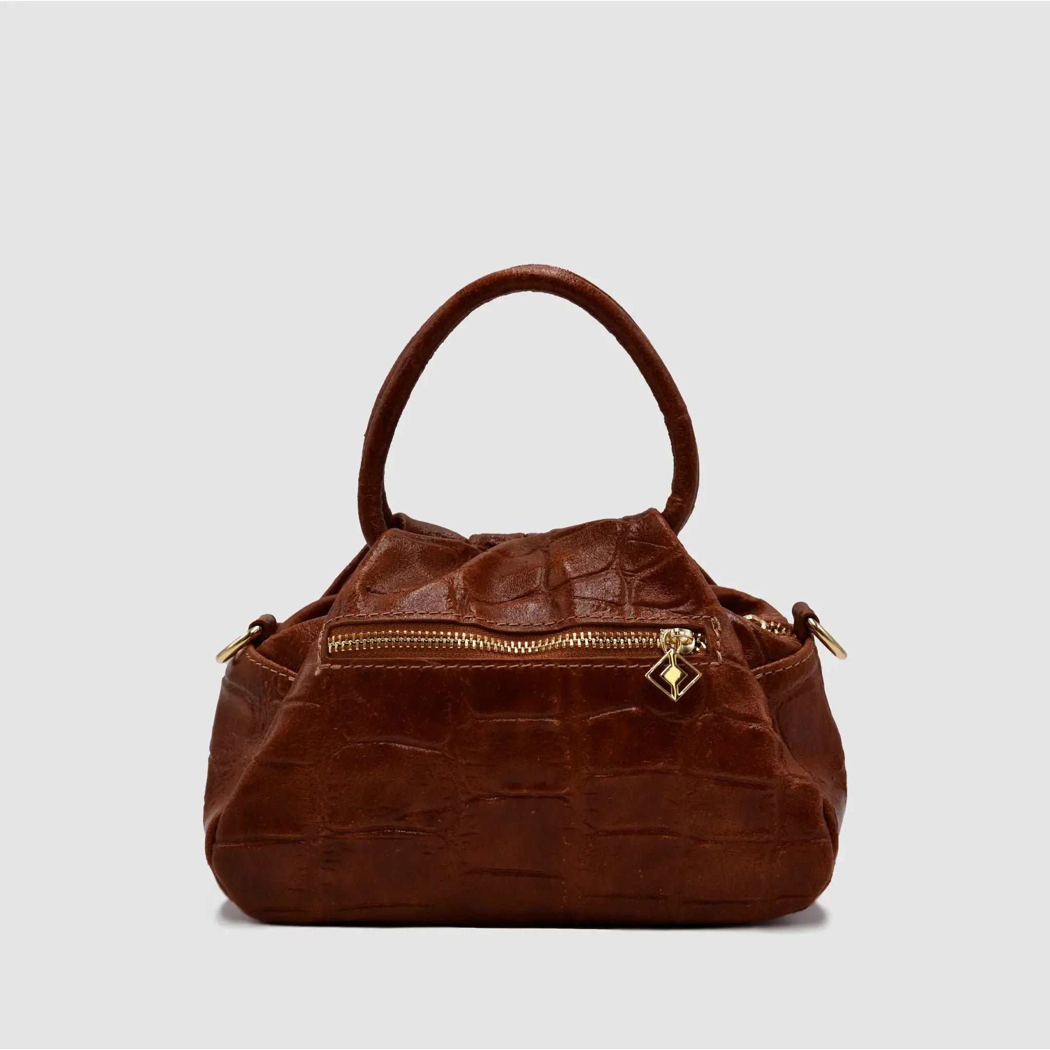 PETITE S - Borsa a mano in Pelle Cocco - CUOIO - MIDMAIND™ | BRAND