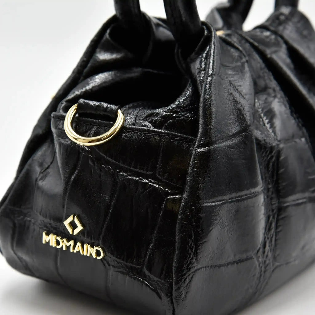 PETITE S - Borsa a mano in Pelle Cocco - NERO - MIDMAIND™ | BRAND