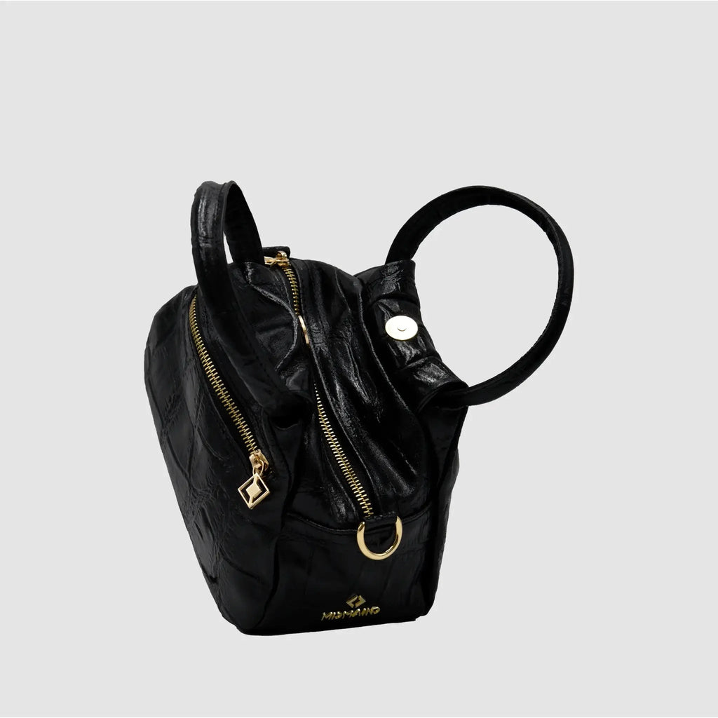PETITE S - Borsa a mano in Pelle Cocco - NERO - MIDMAIND™ | BRAND