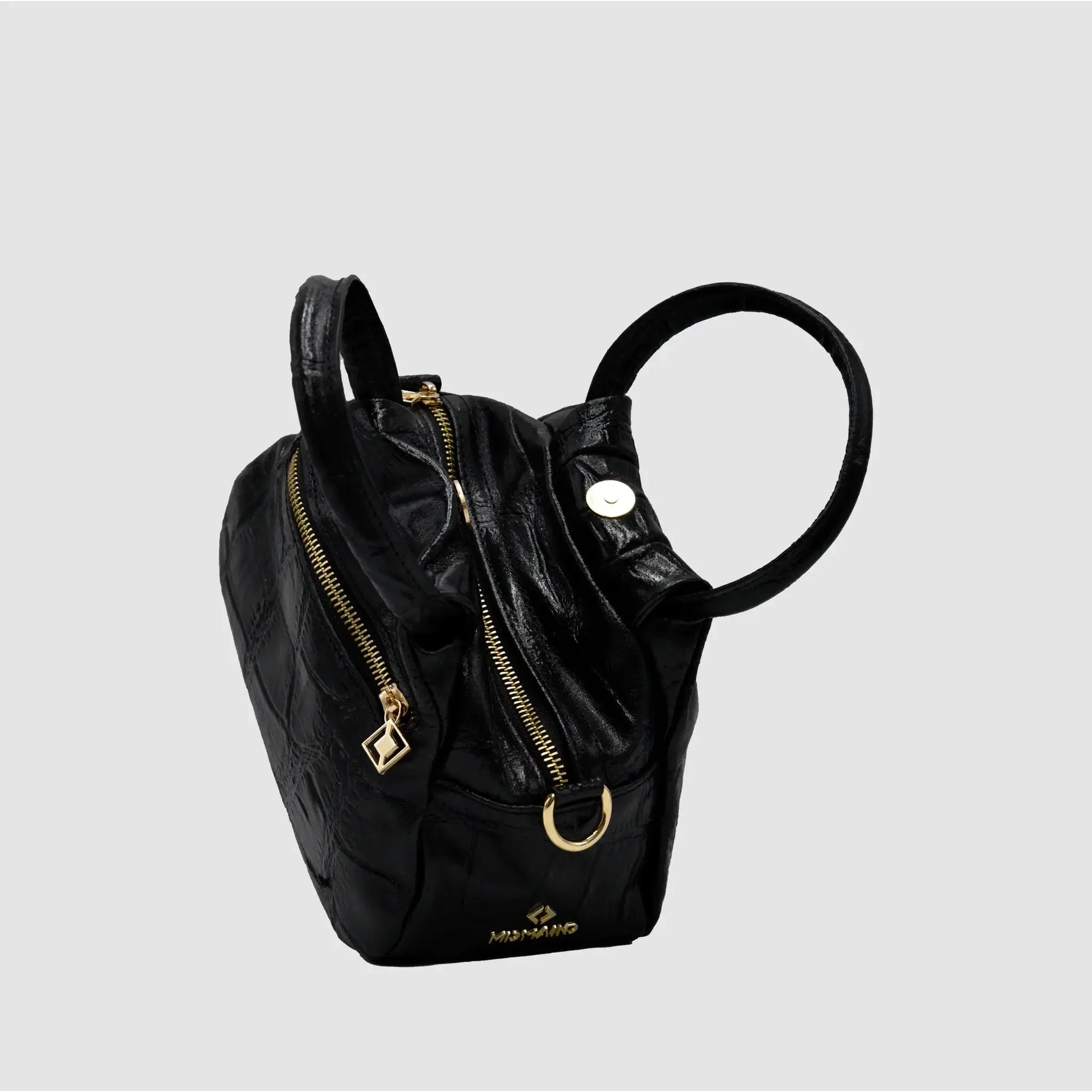 PETITE S - Borsa a mano in Pelle Cocco - NERO - MIDMAIND™ | BRAND