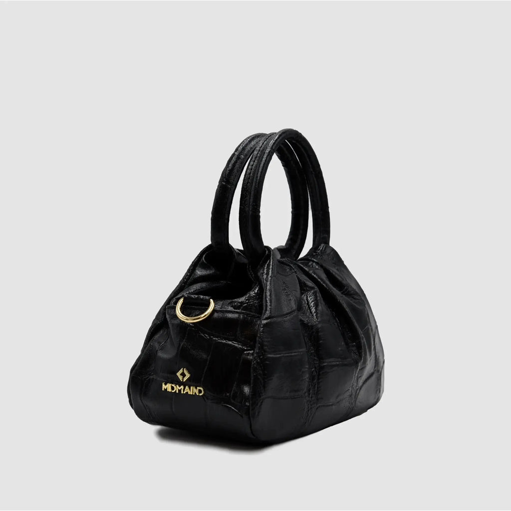 PETITE S - Borsa a mano in Pelle Cocco - NERO - MIDMAIND™ | BRAND