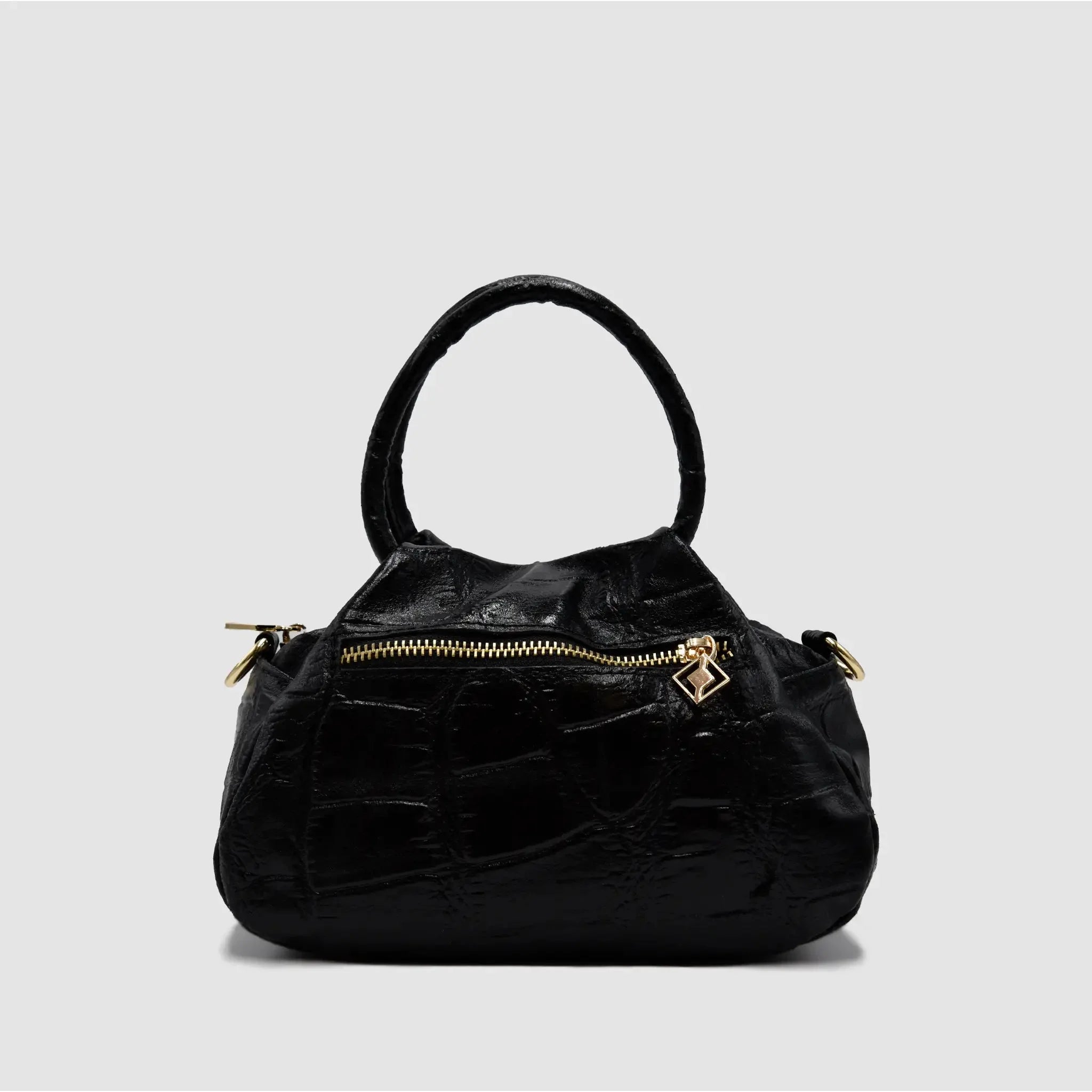 PETITE S - Borsa a mano in Pelle Cocco - NERO - MIDMAIND™ | BRAND