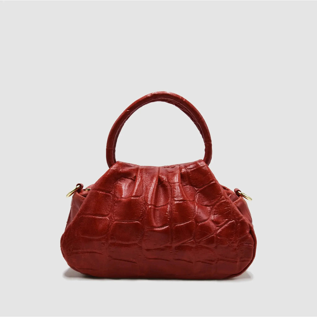 PETITE S - Borsa a mano in Pelle Cocco - ROSSO - MIDMAIND™ | BRAND