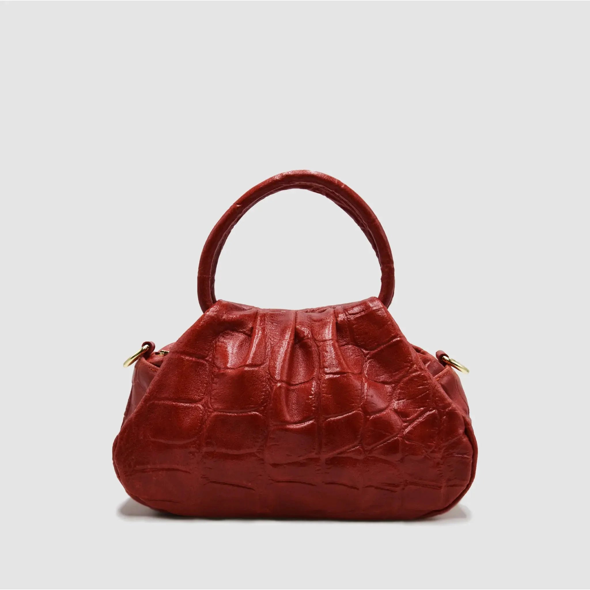 PETITE S - Borsa a mano in Pelle Cocco - ROSSO - MIDMAIND™ | BRAND