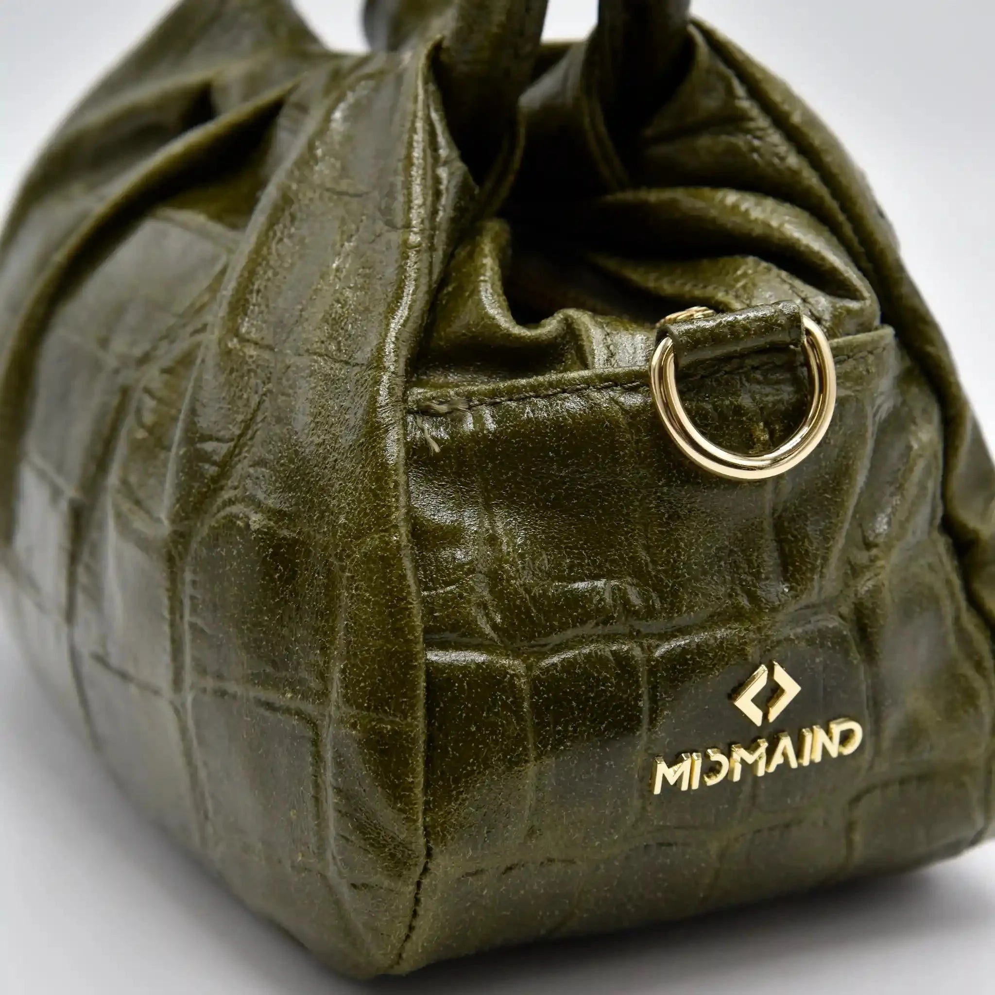 PETITE S - Borsa a mano in Pelle Cocco - VERDE BOTTIGLIA - MIDMAIND™ | BRAND