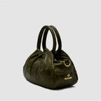 PETITE S - Borsa a mano in Pelle Cocco - VERDE BOTTIGLIA - MIDMAIND™ | BRAND