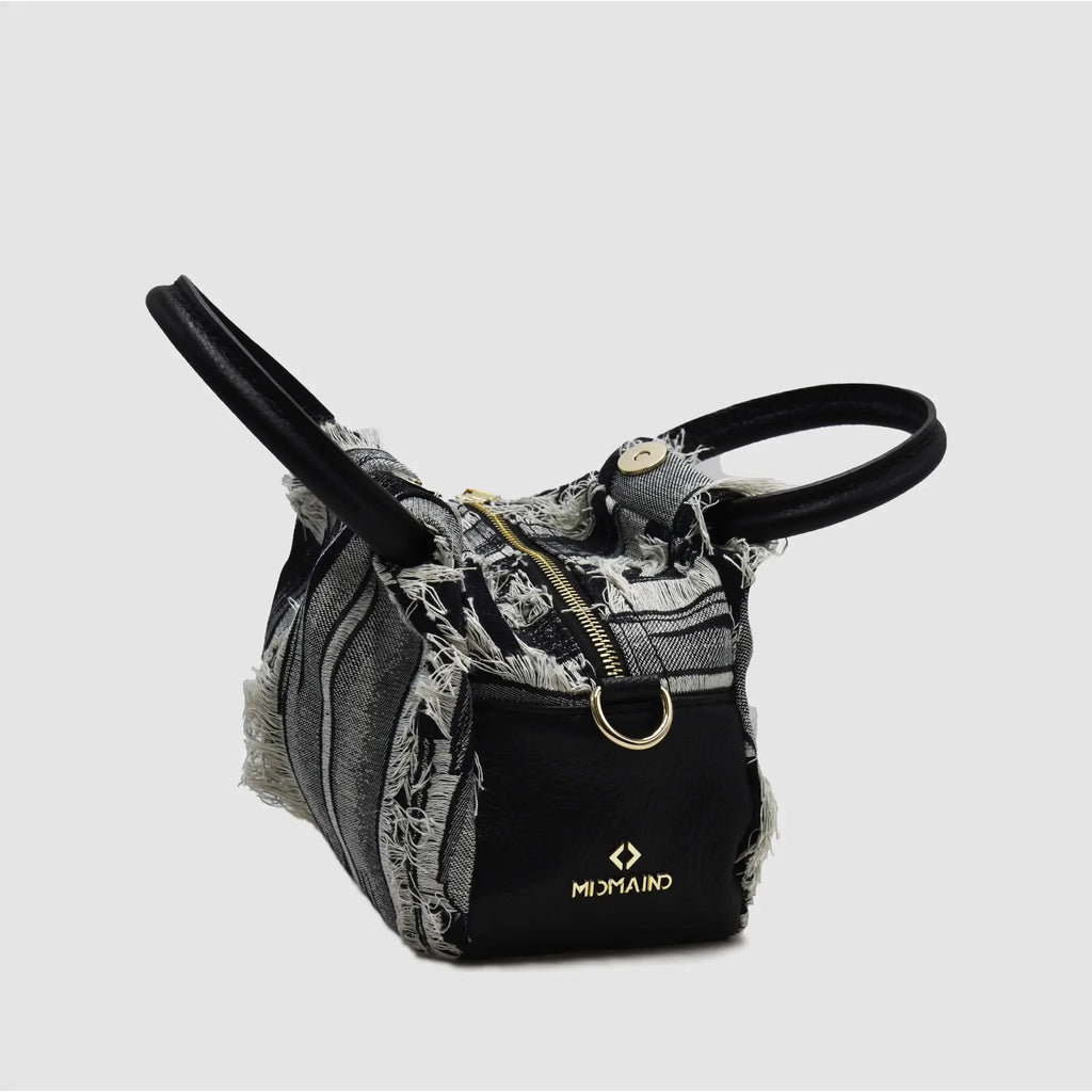 PETITE S - Borsa a mano in Pelle & Jeans - RIPPED - MIDMAIND™ | BRAND