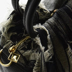 PETITE S - Borsa a mano in Pelle & Jeans - RIPPED - MIDMAIND™ | BRAND