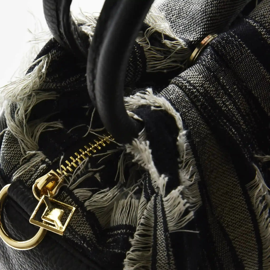 PETITE S - Borsa a mano in Pelle & Jeans - RIPPED - MIDMAIND™ | BRAND