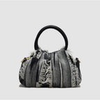 PETITE S - Borsa a mano in Pelle & Jeans - RIPPED - MIDMAIND™ | BRAND