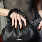 PETITE S - Borsa a mano in pelle - NERO - MIDMAIND™ | BRAND