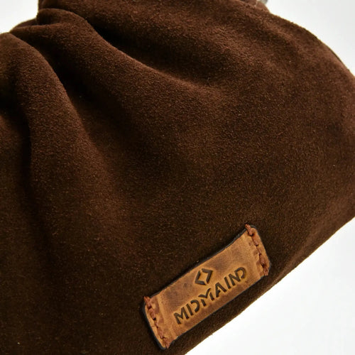 PETITE S - Borsa a mano in Pelle Suede - TESTA DI MORO - MIDMAIND™ | BRAND