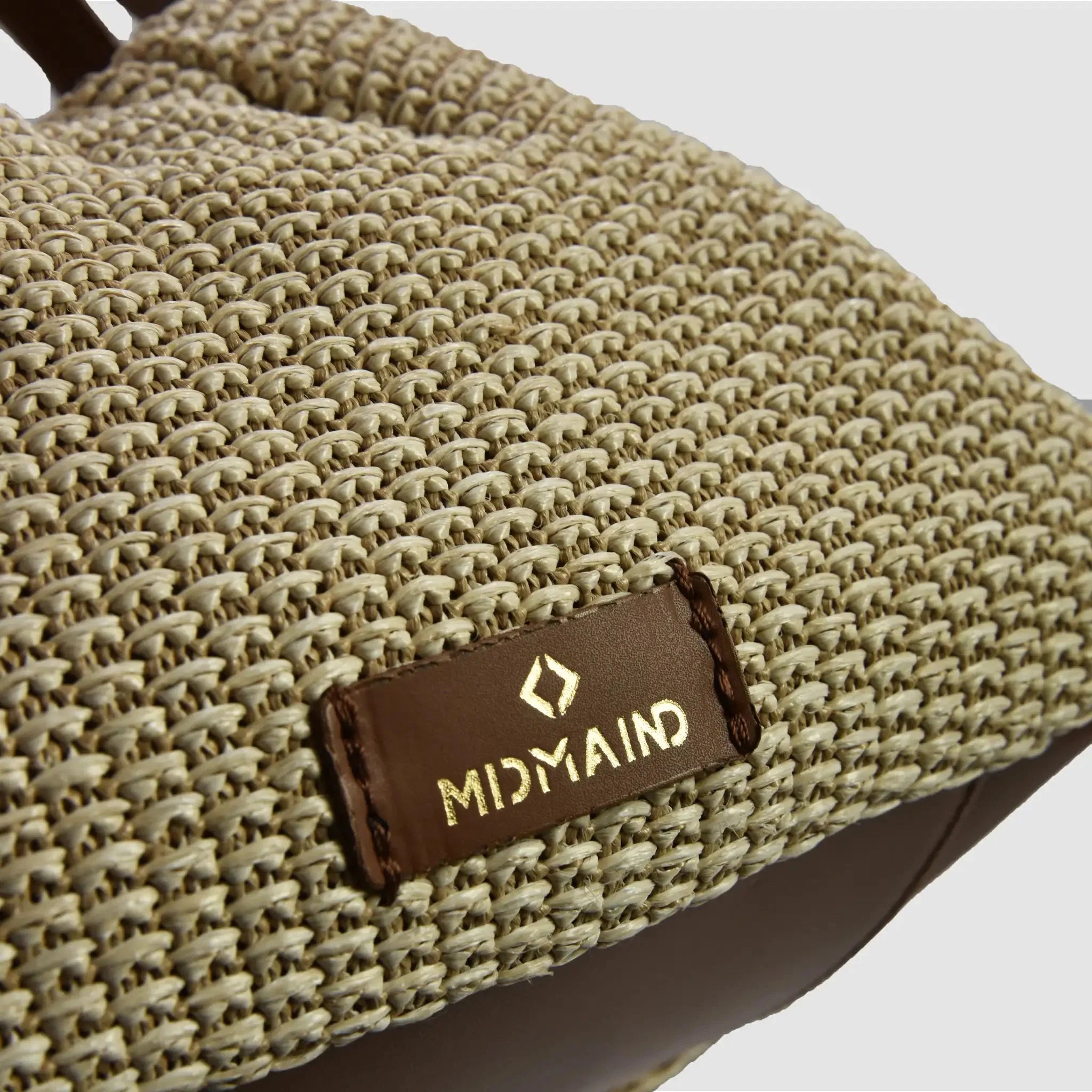 PETITE S - Borsa a mano in Rafia & Pelle Liscia - MIDMAIND™ | BRAND